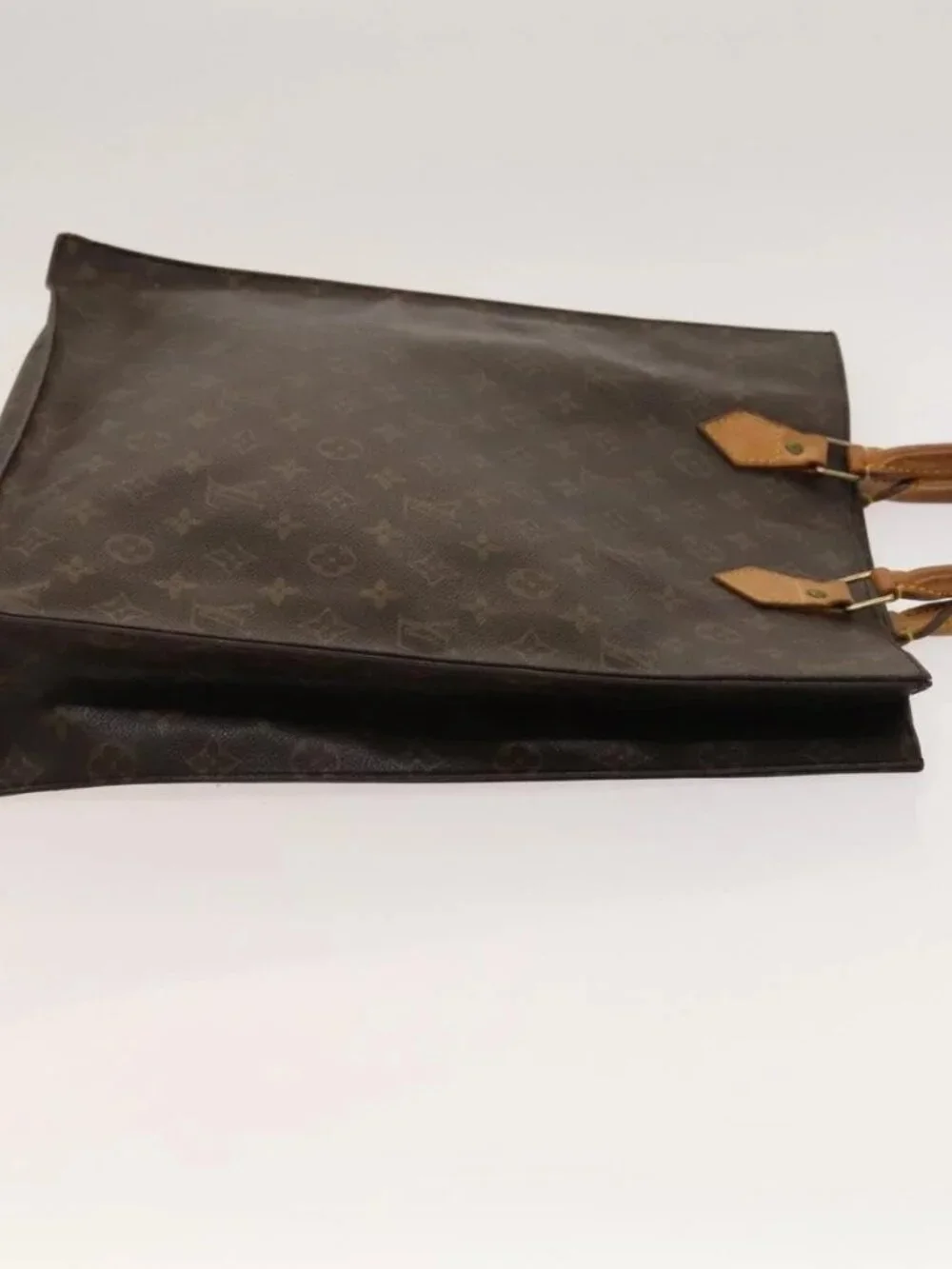 LOUIS VUITTON Monogram Sac Plat Hand Bag M51140 LV Auth 119012